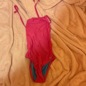 Speedo Vibrant Pink and Aqua Kids One Piece